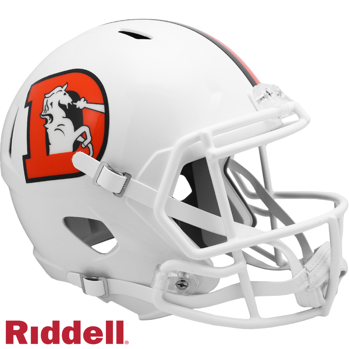 Denver Broncos Helmet Riddell Replica Full Size Speed Style On-Field Alternate 2023 Snowcapped