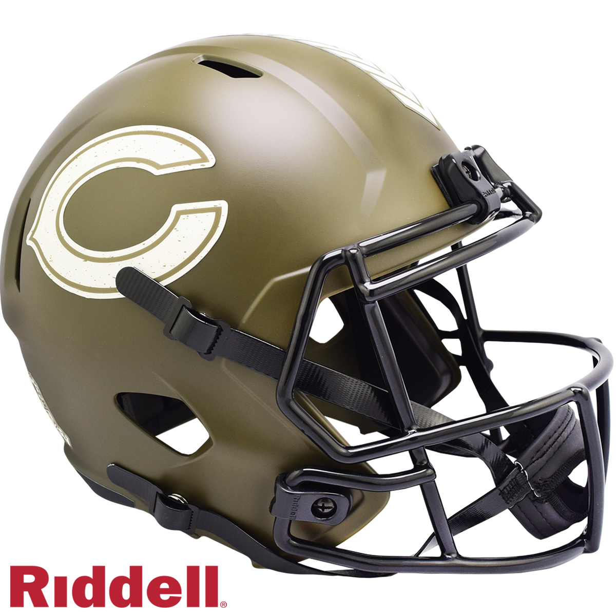 Chicago Bears Helmet Riddell Replica Full Size Speed Style Salute To Service 2022
