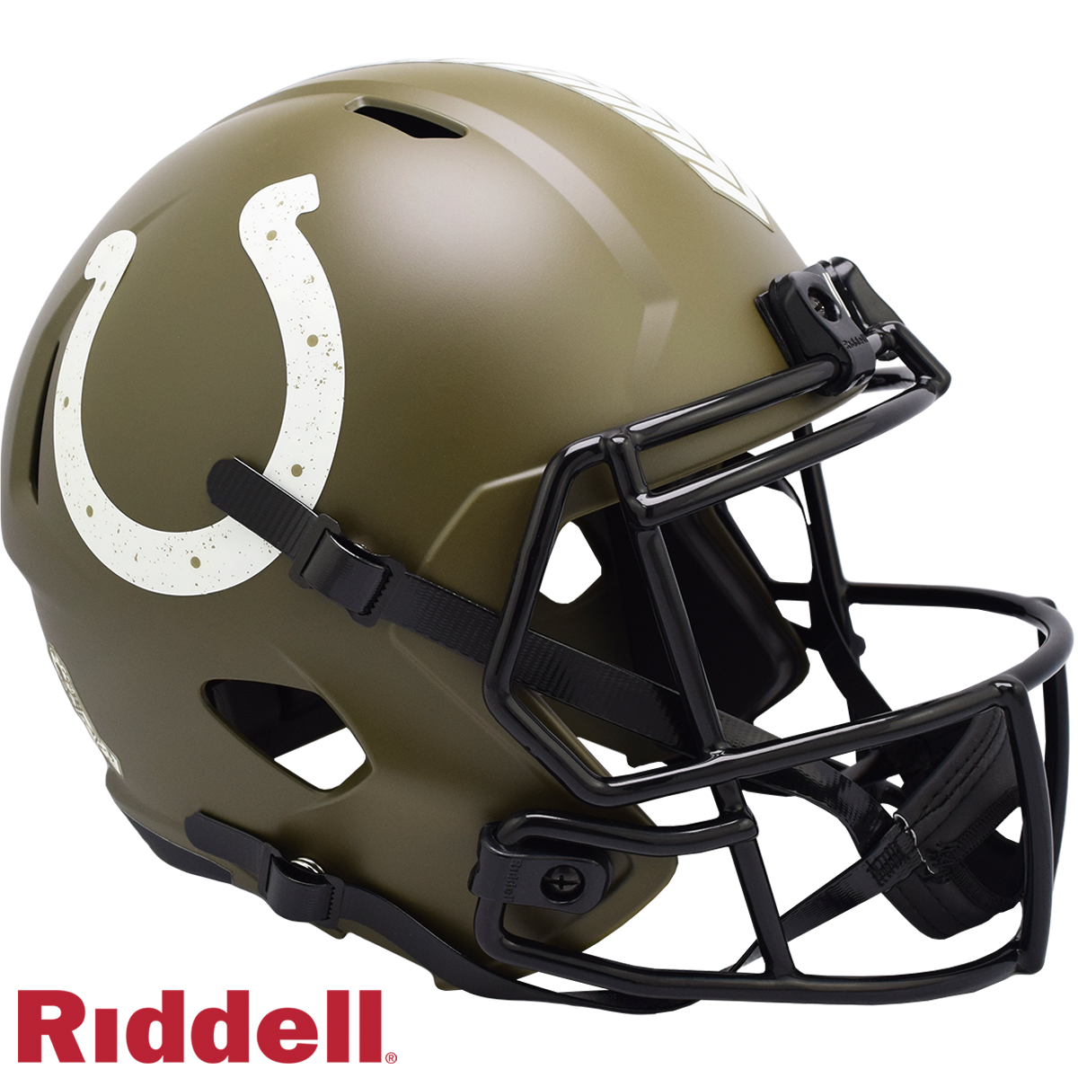 Indianapolis Colts Helmet Riddell Replica Full Size Speed Style Salute To Service 2022