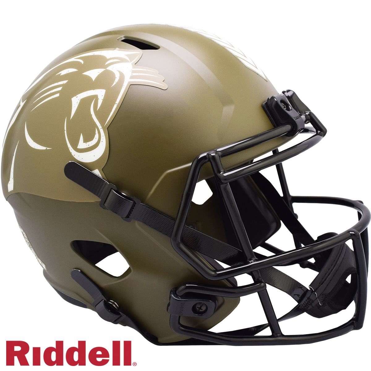 Carolina Panthers Helmet Riddell Replica Full Size Speed Style Salute To Service 2022