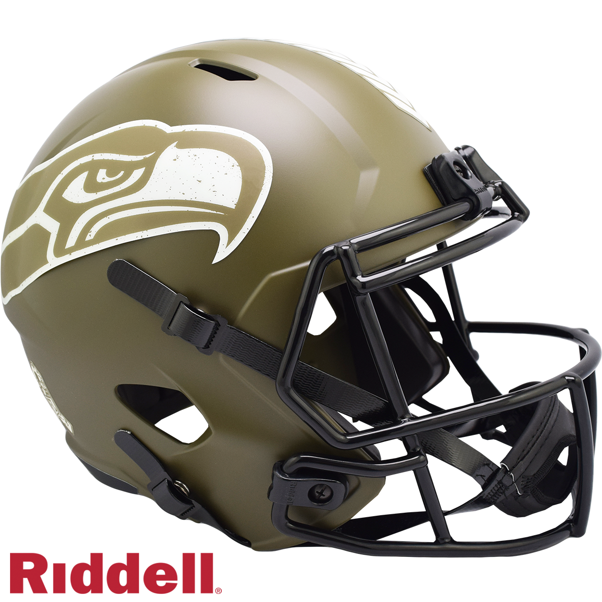 Seattle Seahawks Helmet Riddell Replica Full Size Speed Style Salute To Service 2022