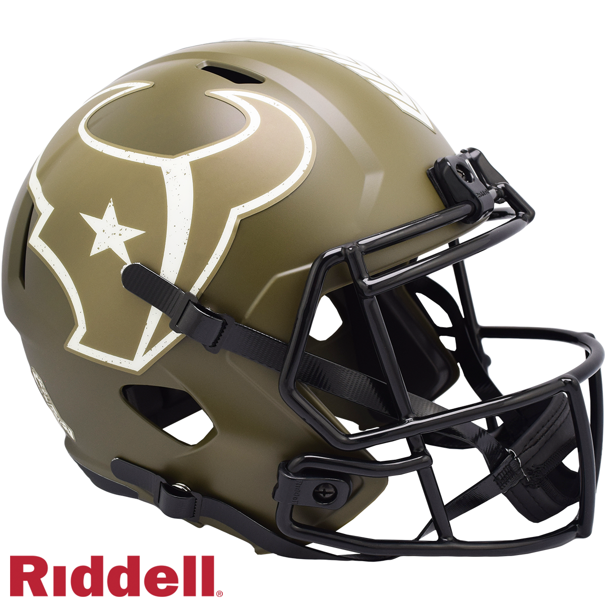 Houston Texans Helmet Riddell Replica Full Size Speed Style Salute To Service 2022
