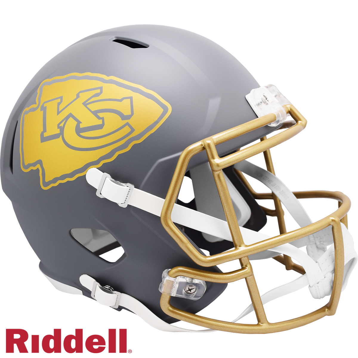 Kansas City Chiefs Helmet Riddell Replica Full Size Speed Style Slate Alternate