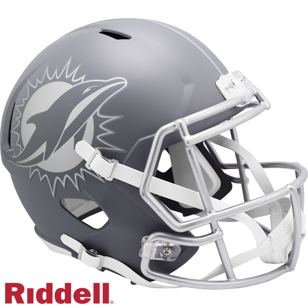 Miami Dolphins Helmet Riddell Replica Full Size Speed Style Slate Alternate