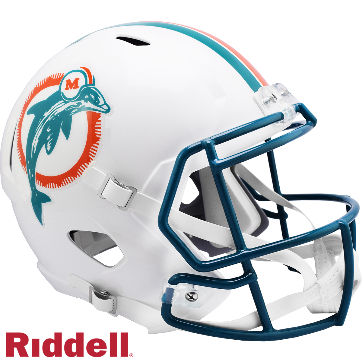 Miami Dolphins Helmet Riddell Replica Full Size Speed Style 1980-1996 T/B