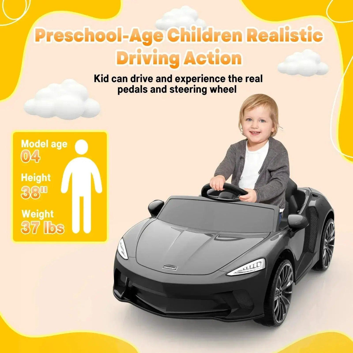  Licensed 12V Ride On Car For Kids With Remote Control -  ToylandEU™