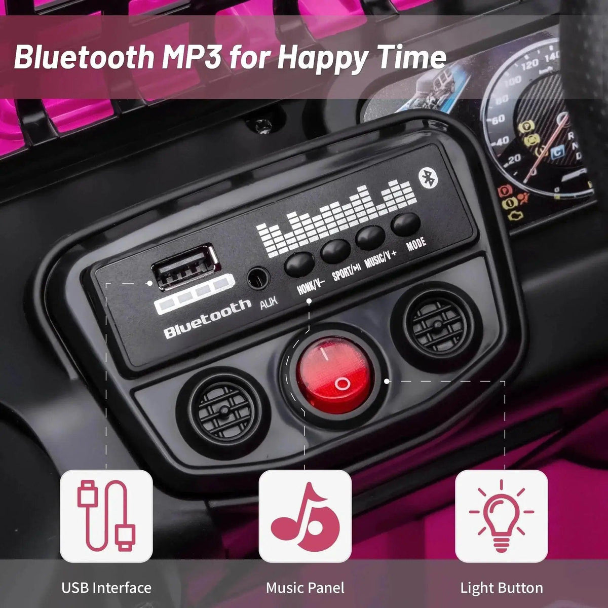  12V Ride On Car for Kids with Bluetooth and Remote Control -  ToylandEU™
