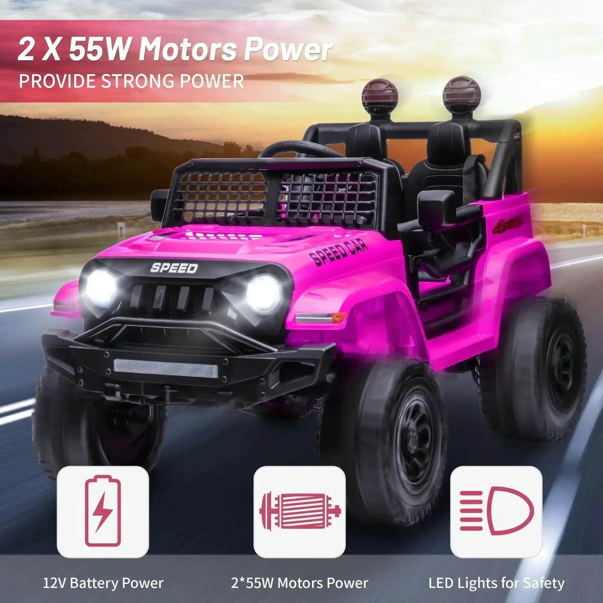  12V Ride On Car for Kids with Bluetooth and Remote Control -  ToylandEU™