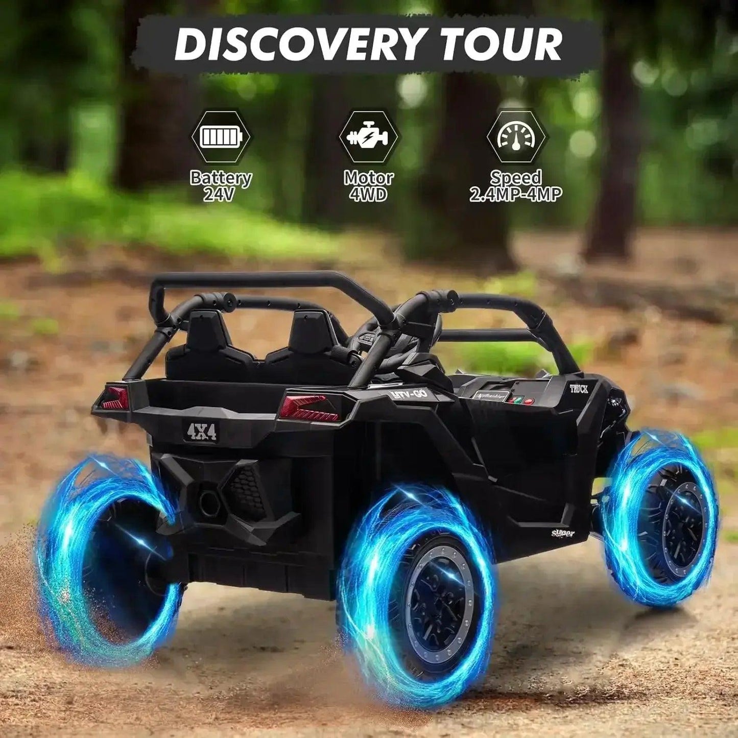  24V Kids Ride On Car 4WD With Remote LED Illumination -  ToylandEU™