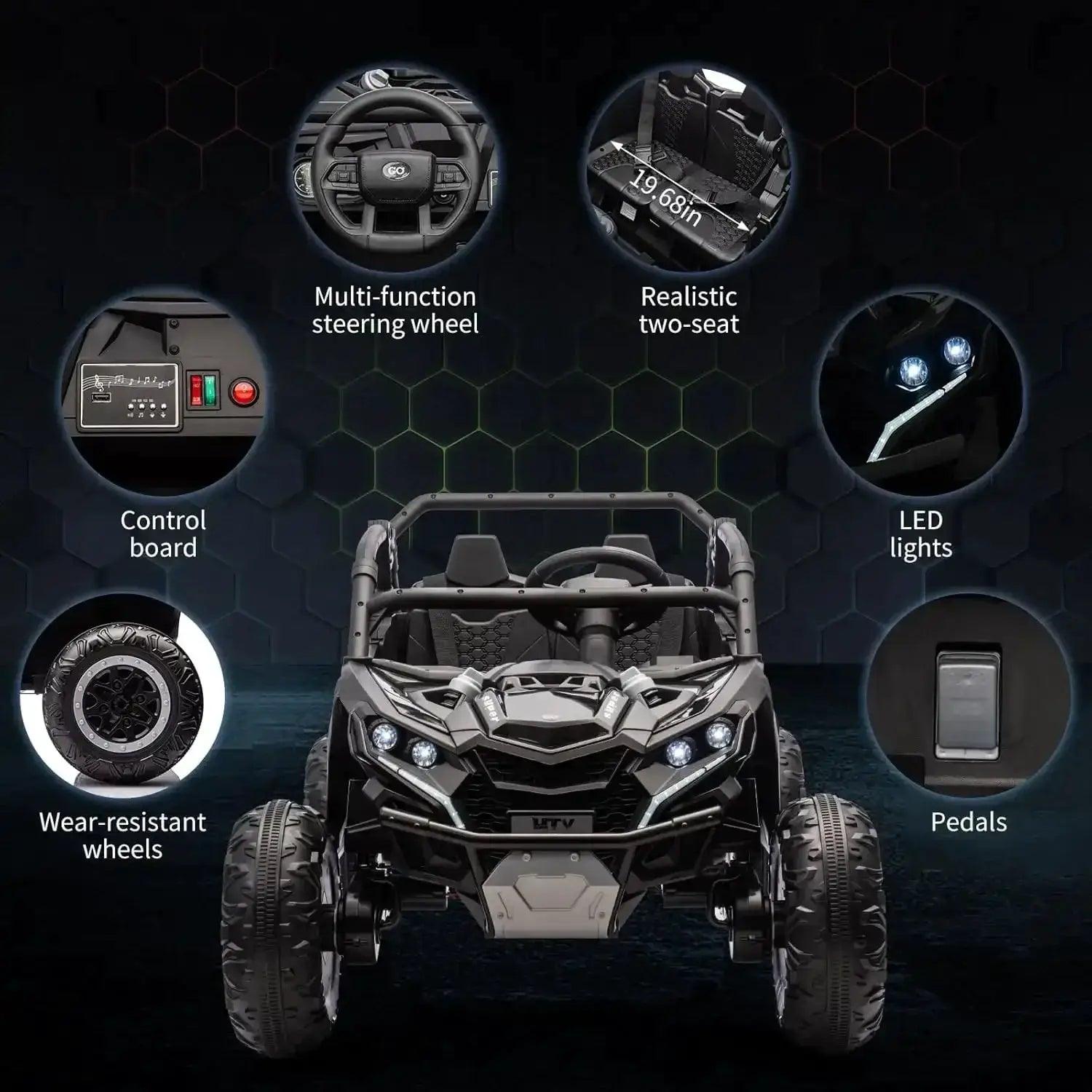  24V Kids Ride On Car 4WD With Remote LED Illumination -  ToylandEU™