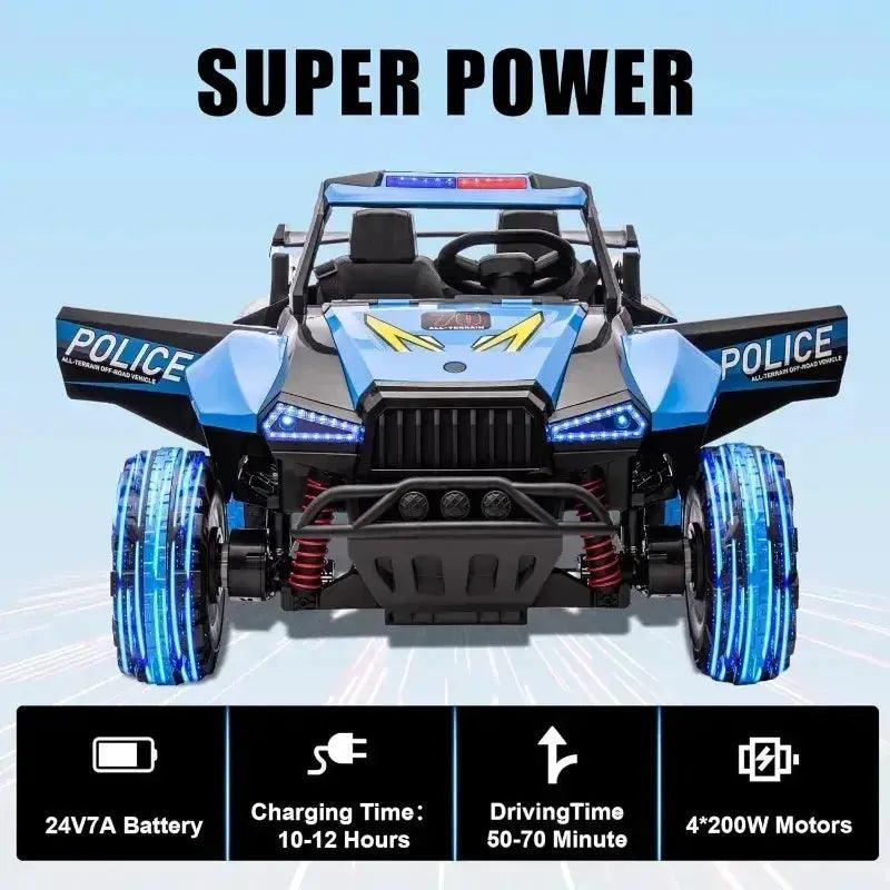  24V Police Ride On Car With Remote Control Smooth Ride -  ToylandEU™