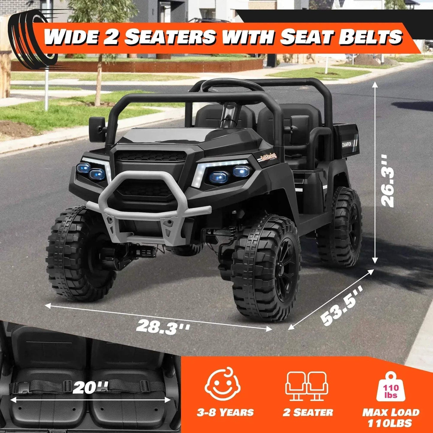 Ride On Car 4WD Dual Drive Modes With Remote Control - ToylandEU