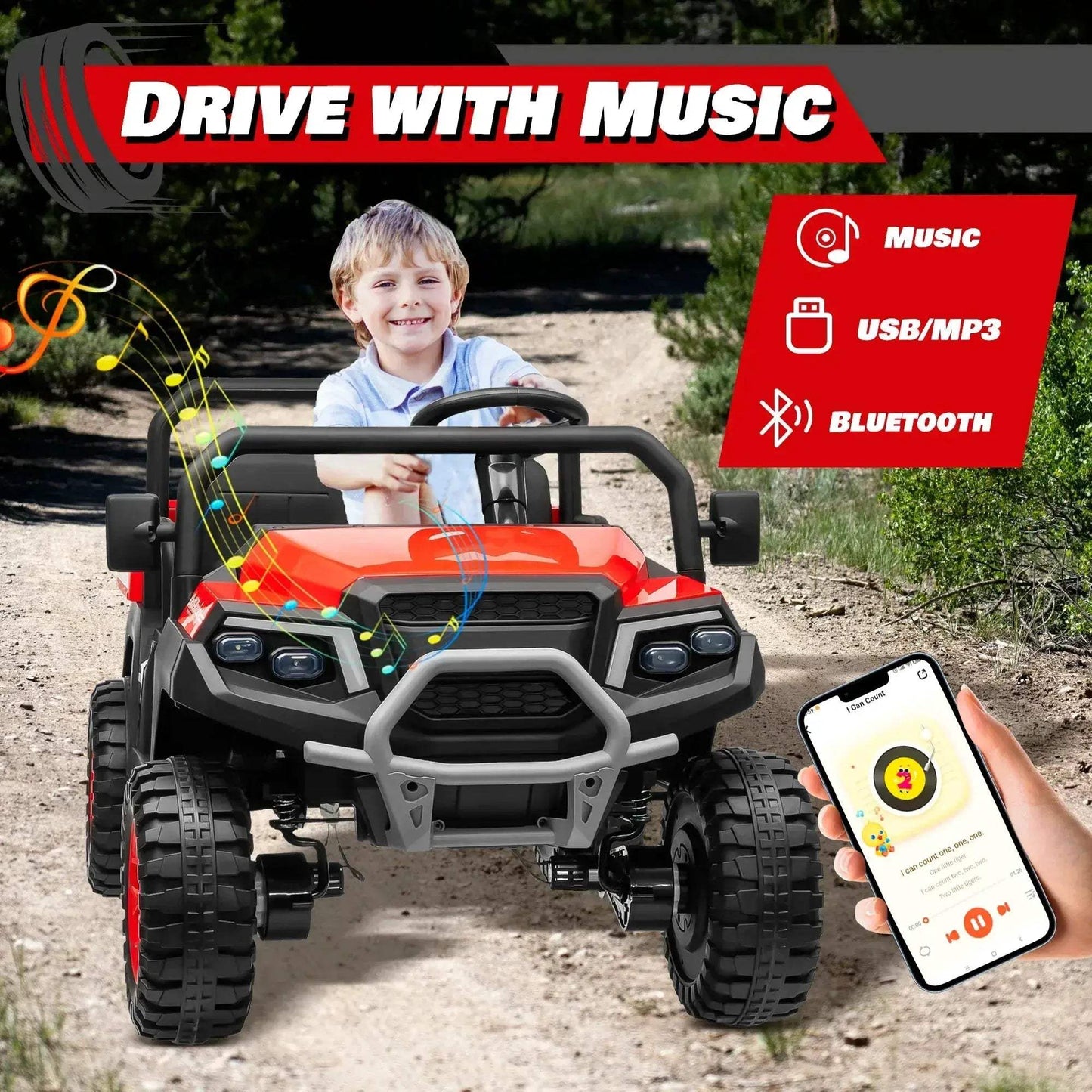 Ride On Car 4WD Dual Drive Modes With Remote Control - ToylandEU