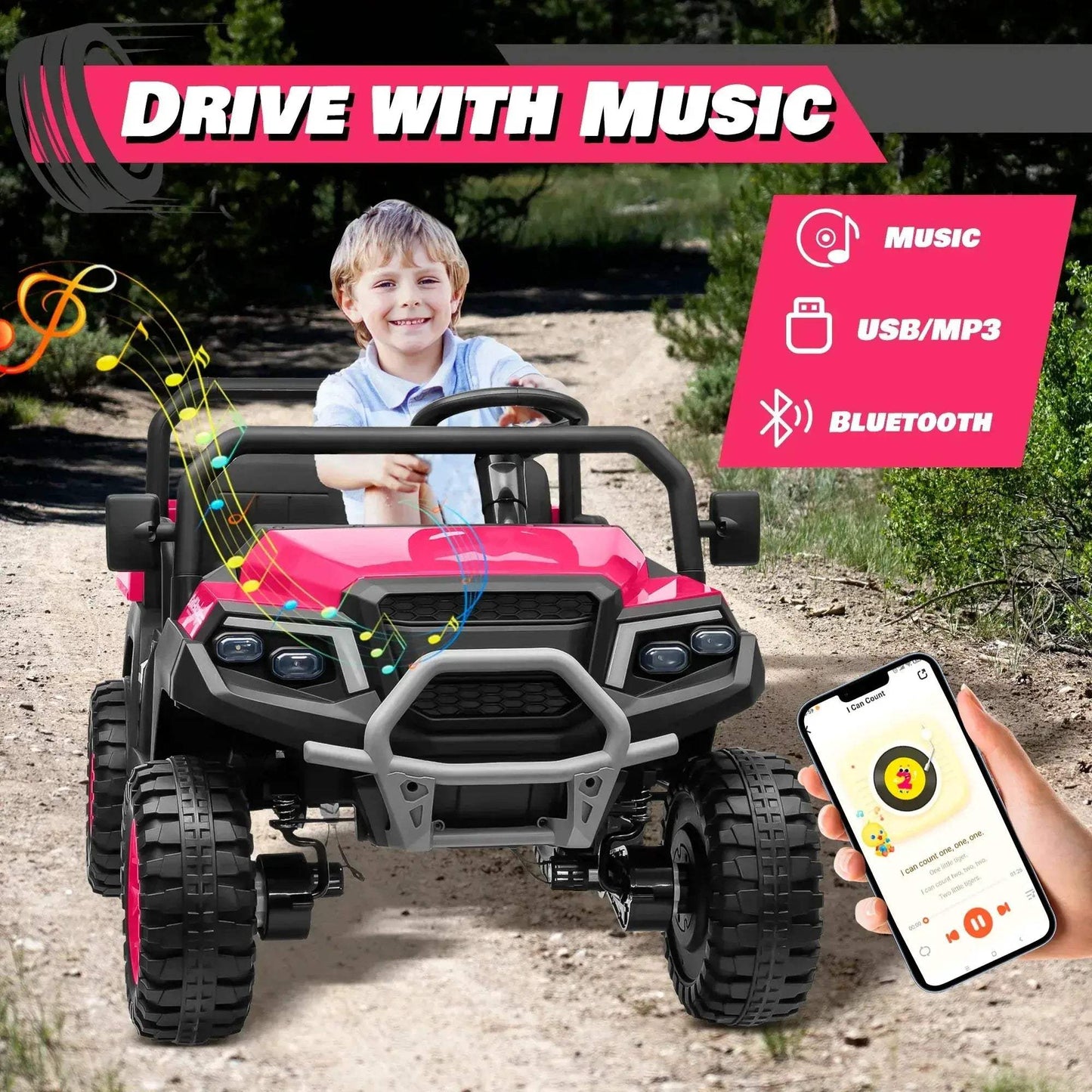 Ride On Car 4WD Dual Drive Modes With Remote Control - ToylandEU