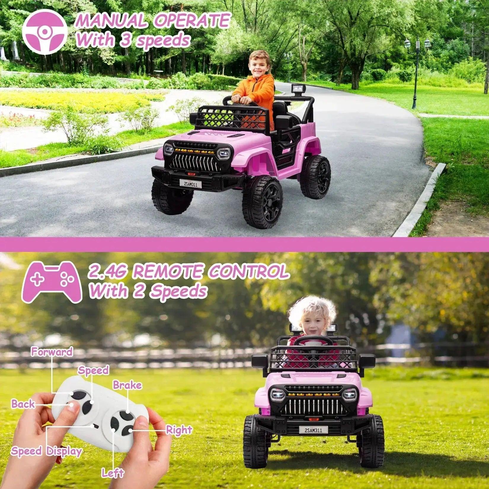 Ride On Car For Kids Remote Control Led Headlights -  ToylandEU™