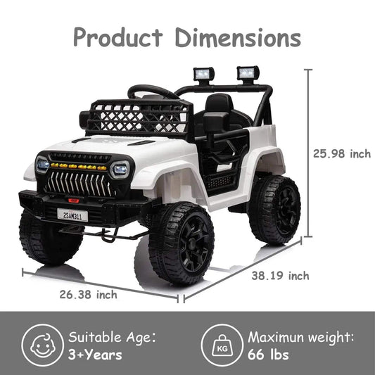  Ride On Car For Kids Remote Control Led Headlights -  ToylandEU™