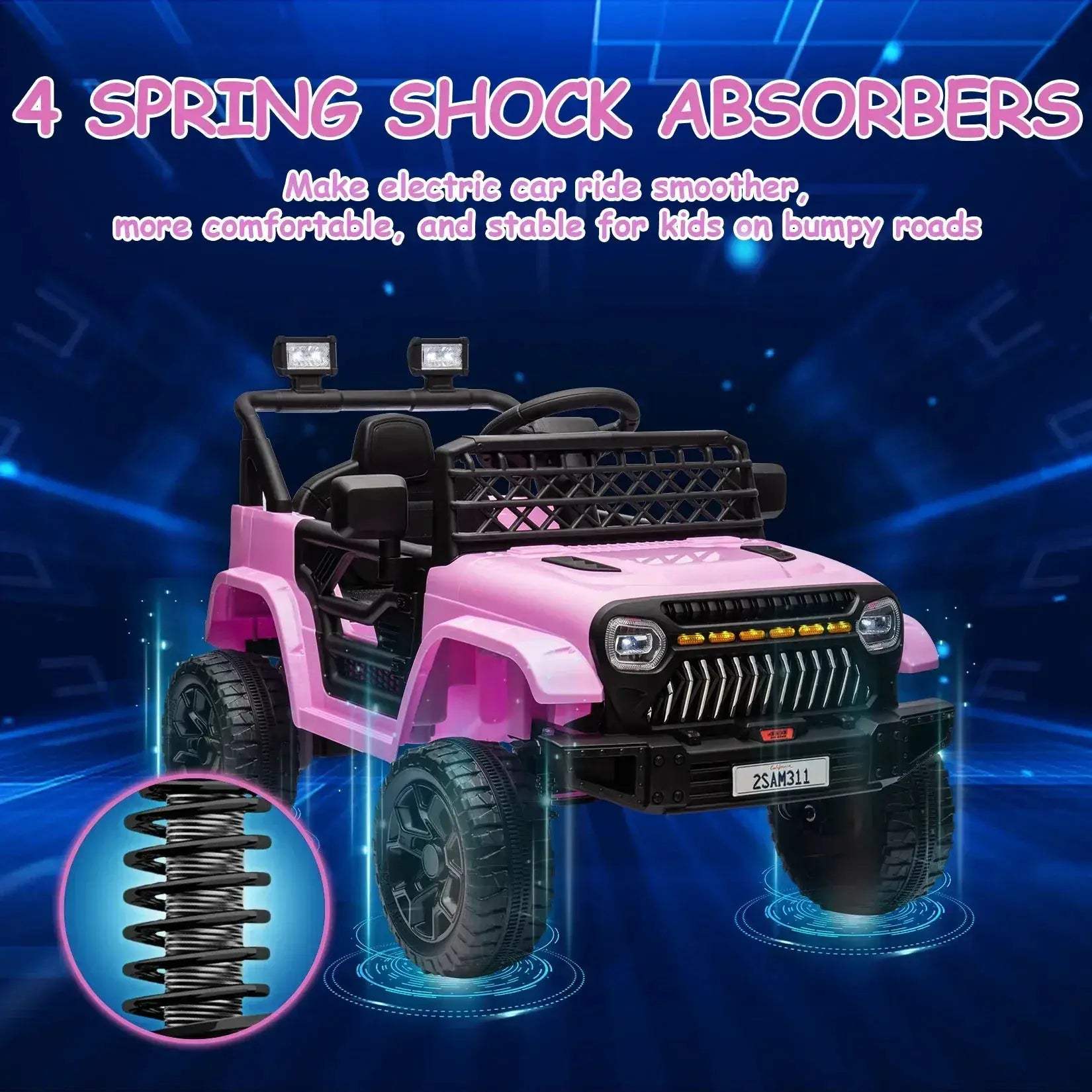  Ride On Car For Kids Remote Control Led Headlights -  ToylandEU™