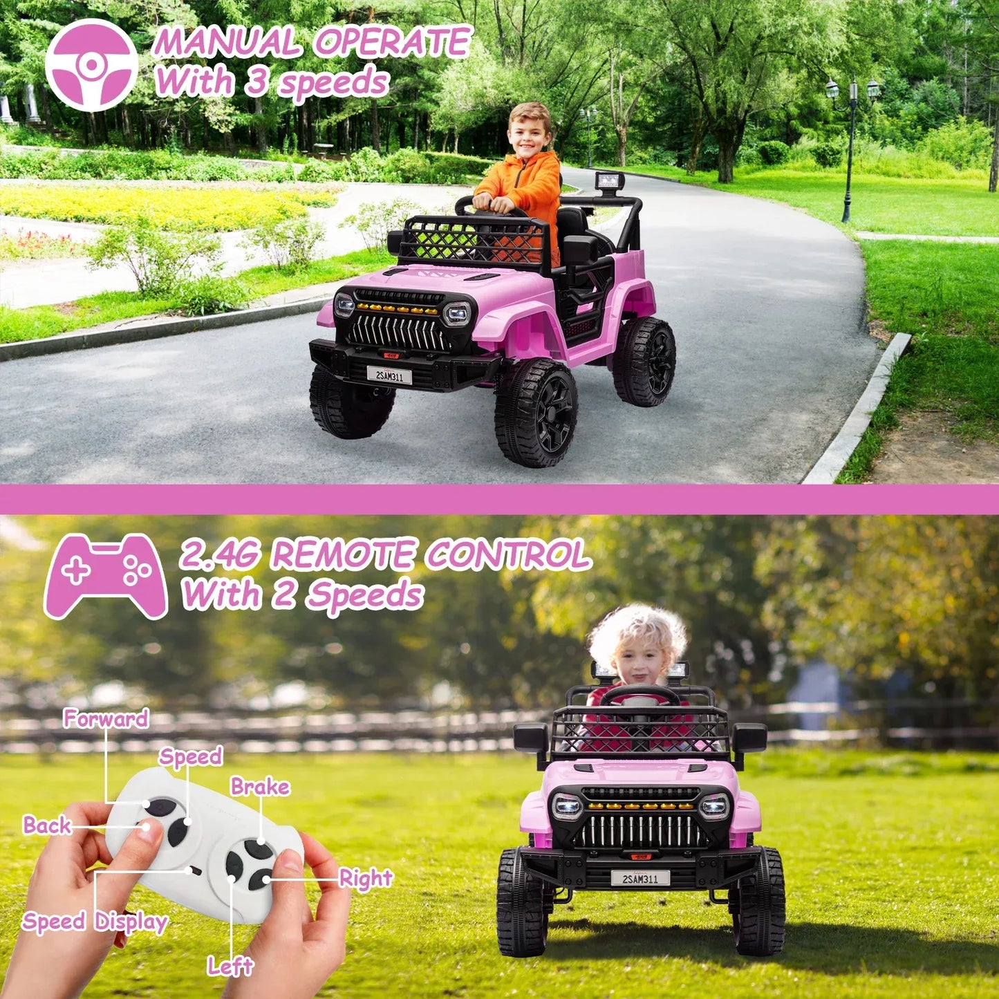 Ride On Car For Kids With Remote Control Realistic Suspension - ToylandEU