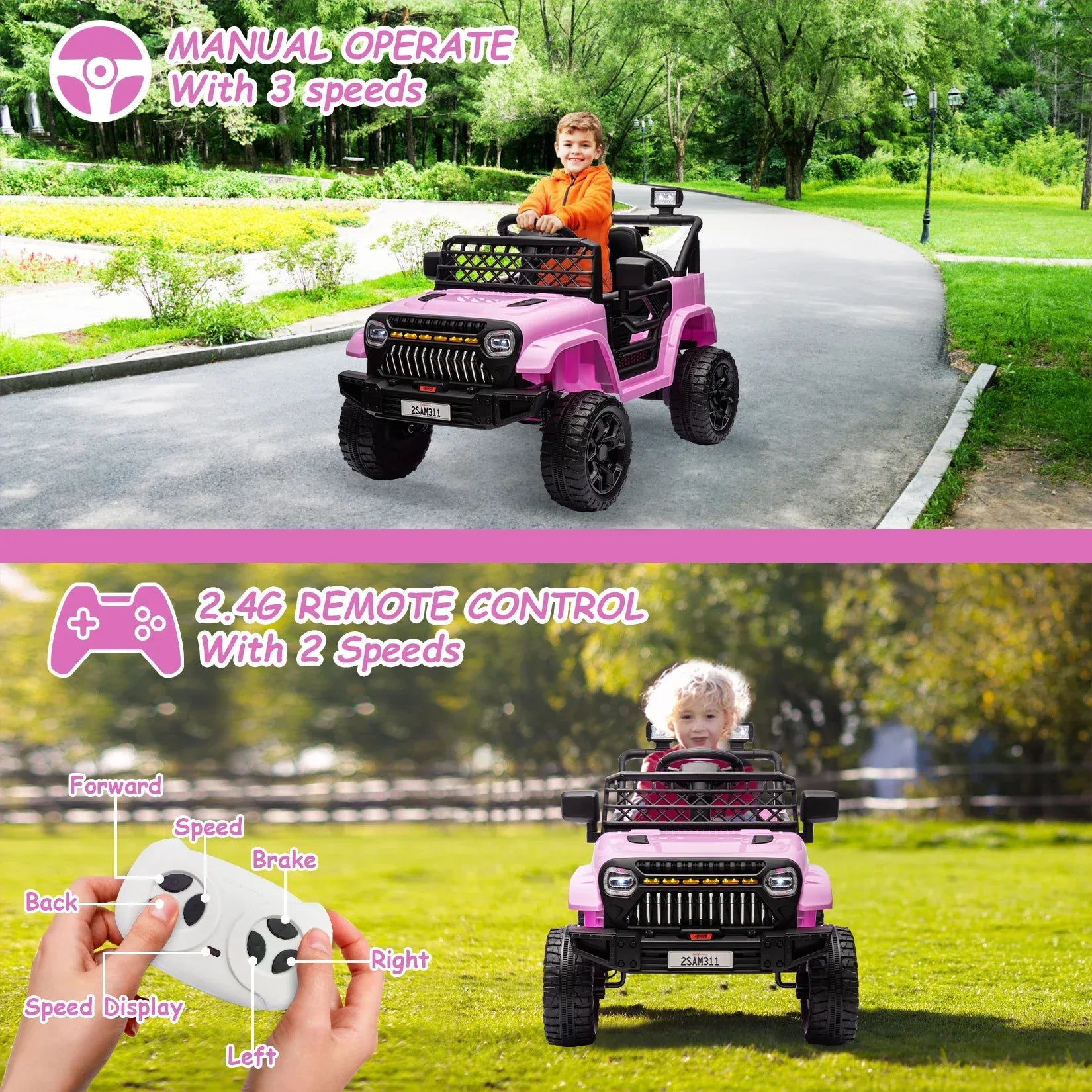 Ride On Car For Kids With Remote Control Realistic Suspension - ToylandEU