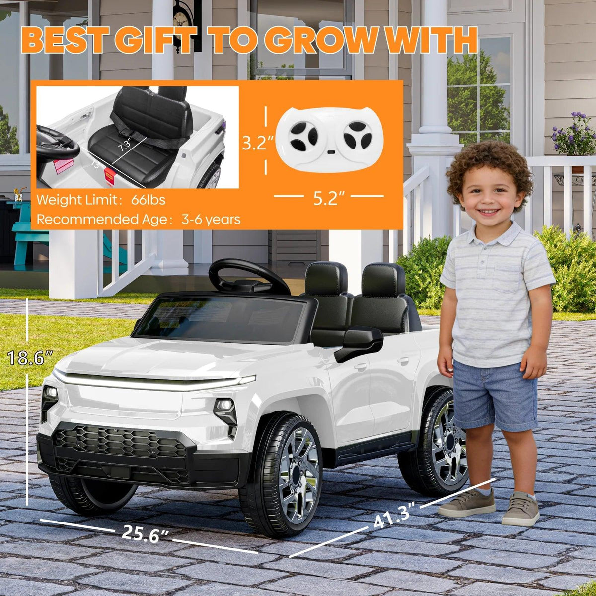 Ride On Truck | 24V 2-Seater Silverado w/ Remote | Toylandeu™