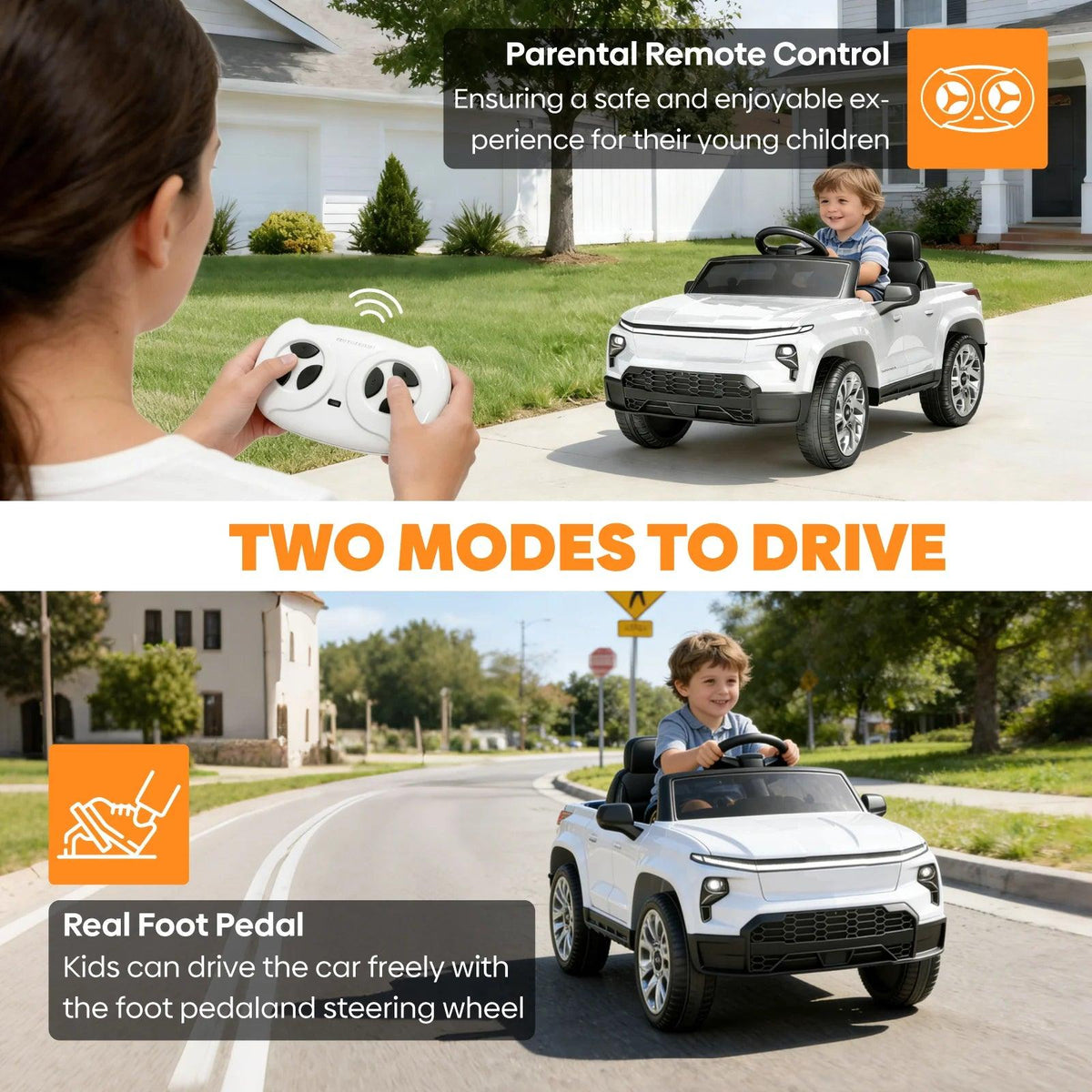 Ride On Truck | 24V 2-Seater Silverado w/ Remote | Toylandeu™