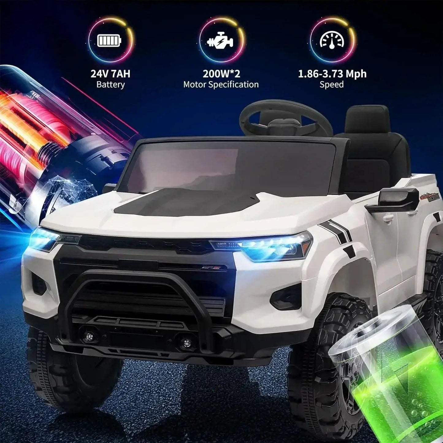  24V Two Seater Kids Ride On Truck With Remote Control -  ToylandEU™