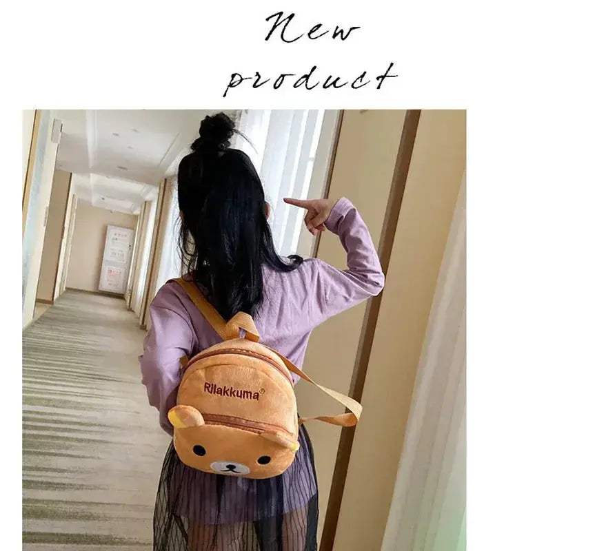 Rilakkuma Plush Backpack 25cm Cute Kawaii School Bag - ToylandEU