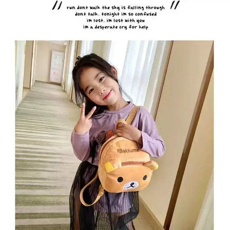 Rilakkuma Plush Backpack 25cm Cute Kawaii School Bag - ToylandEU