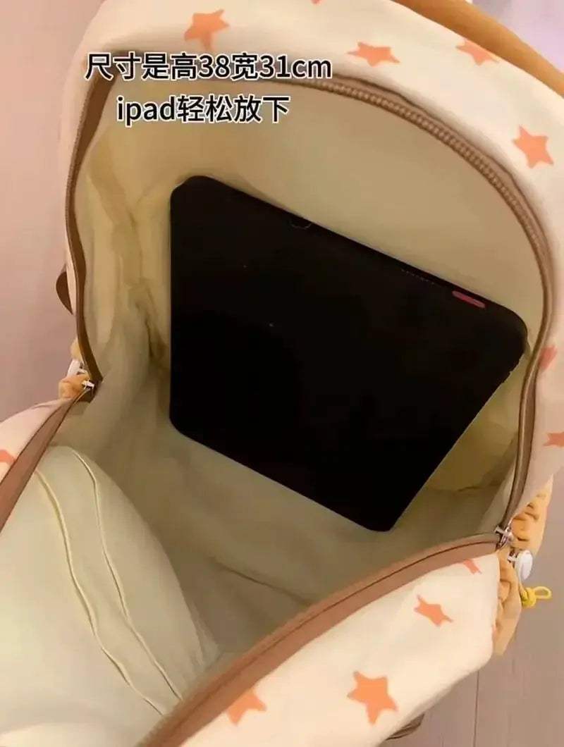 Rilakkuma Plush Backpack With Clamshell Design Large Capacity - ToylandEU