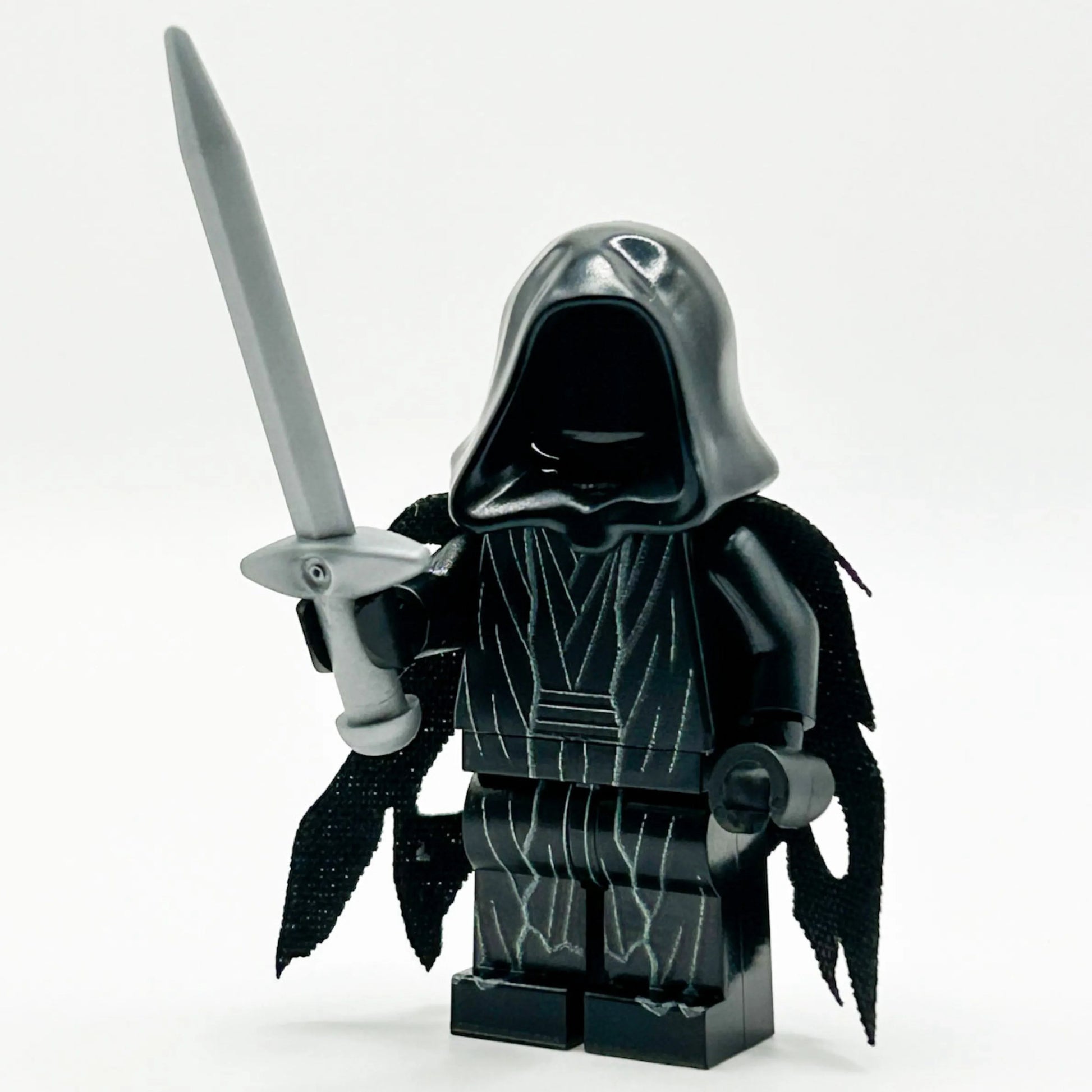 LEGO Nazgul Ringwraith Figure With Black Tattered Cape Authentic LEGO Parts Collectible Figure - ToylandEU