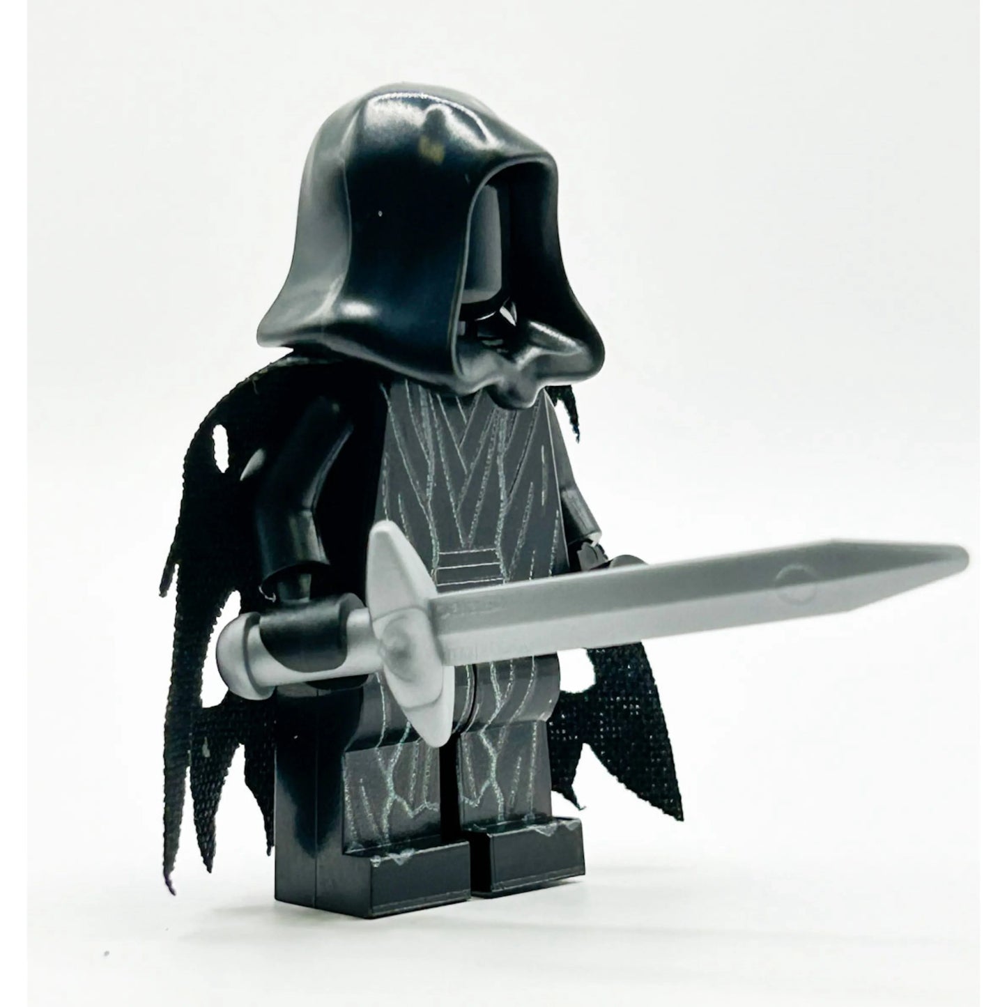 LEGO Nazgul Ringwraith Figure With Black Tattered Cape Authentic LEGO Parts Collectible Figure - ToylandEU