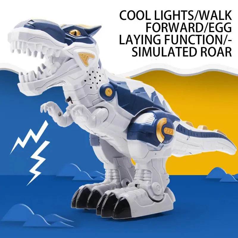 Roaring T-Rex Walking Action Figure Toy with Lights and Sounds for Kids - ToylandEU
