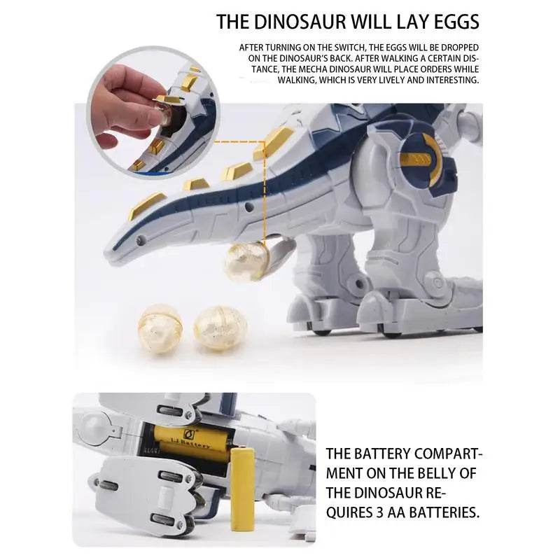 Roaring T-Rex Walking Action Figure Toy with Lights and Sounds for Kids - ToylandEU