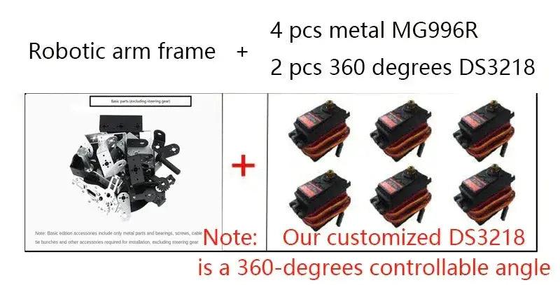  Programmable 6 DOF Robotic Arm Kit For Arduino And Pi -  ToylandEU™