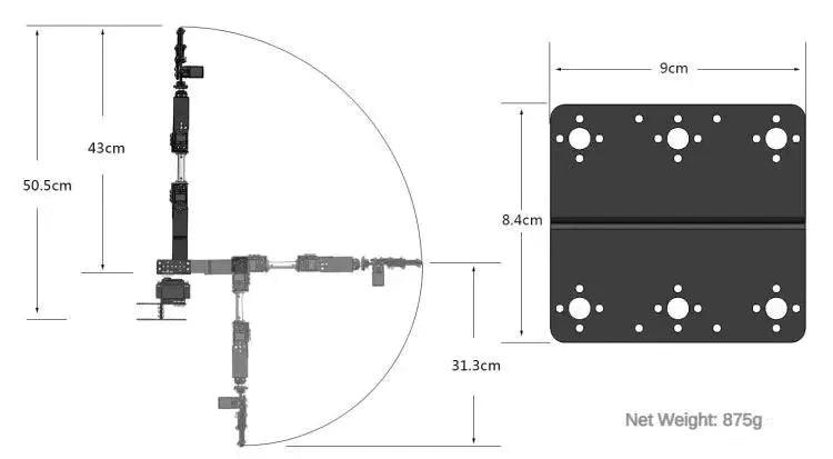  Programmable 6 DOF Robotic Arm Kit For Arduino And Pi -  ToylandEU™