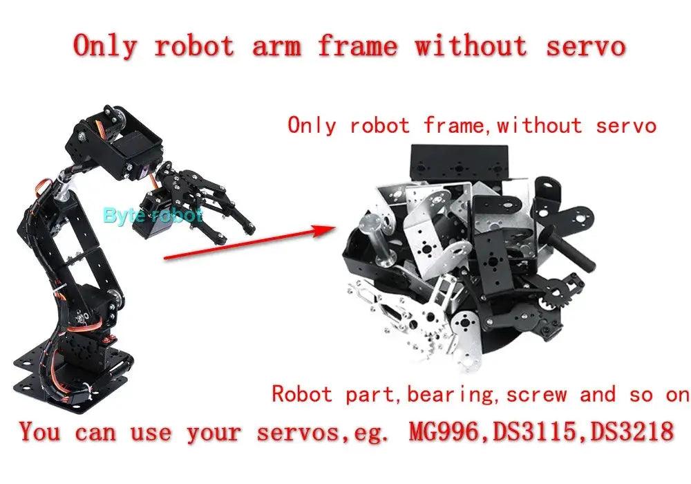  Programmable 6 DOF Robotic Arm Kit For Arduino And Pi -  ToylandEU™