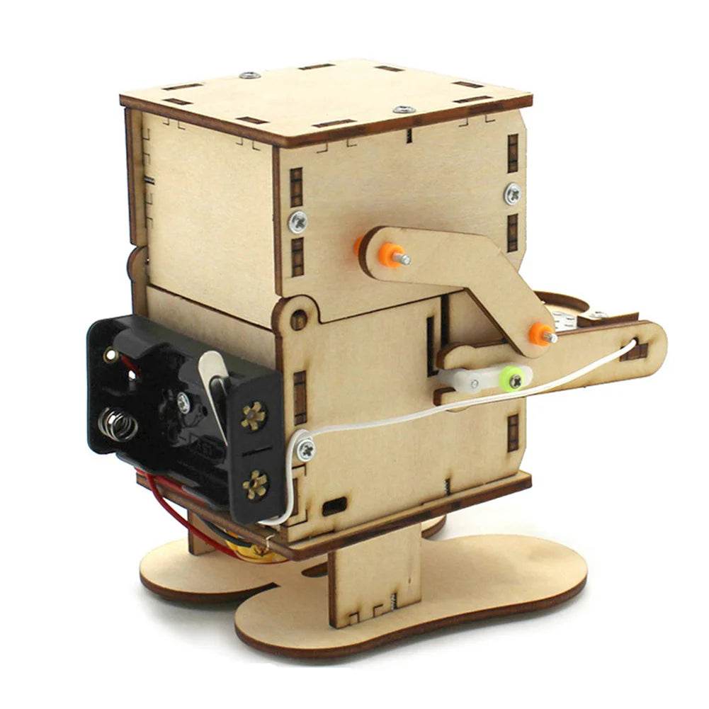 Robot Eating Coin Wood DIY Model Learning STEM Project Kit for Kids Science Education - ToylandEU