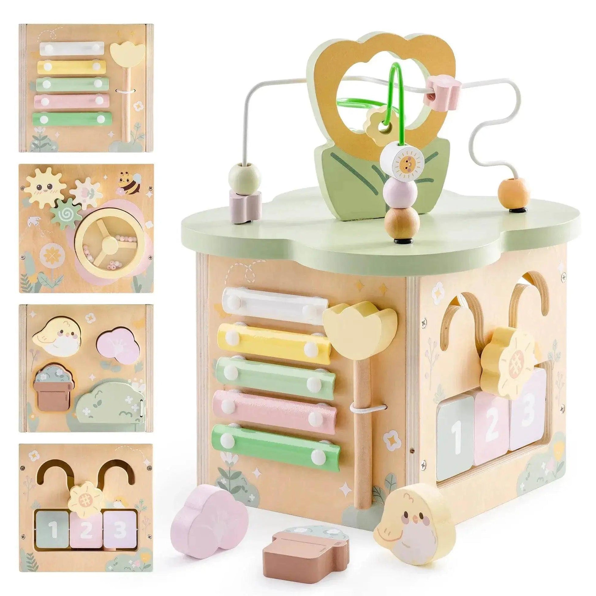  Robotime 13 in 1 and 9 in 1 Montessori Baby Activity Cube Toy -  ToylandEU™
