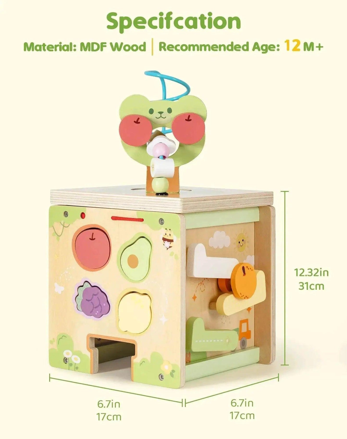  Robotime 13 in 1 and 9 in 1 Montessori Baby Activity Cube Toy -  ToylandEU™
