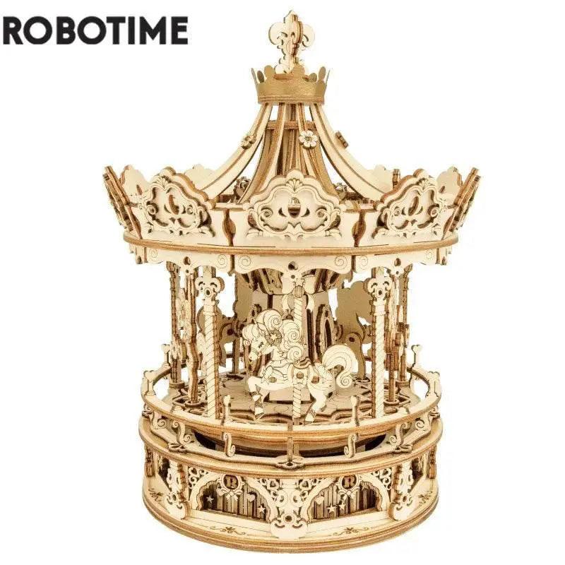  Robotime 3D Wooden Puzzle Carousel Gift for Kids and Adults -  ToylandEU™