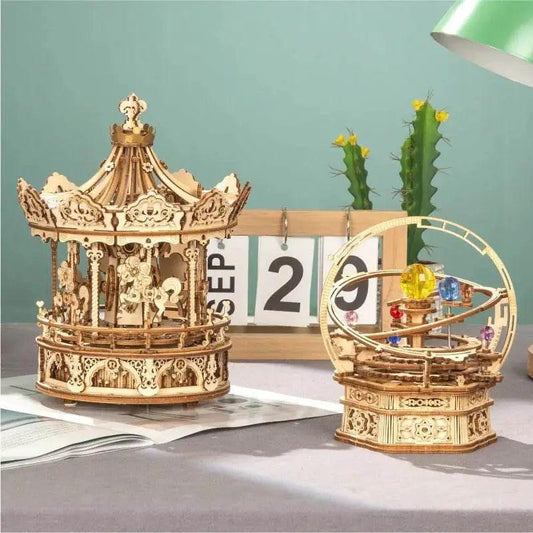  Robotime 3D Wooden Puzzle Carousel Gift for Kids and Adults -  ToylandEU™