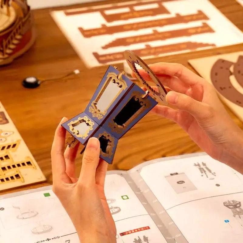  Robotime 3D Wooden Puzzle Carousel Music Box With LED Lights -  ToylandEU™