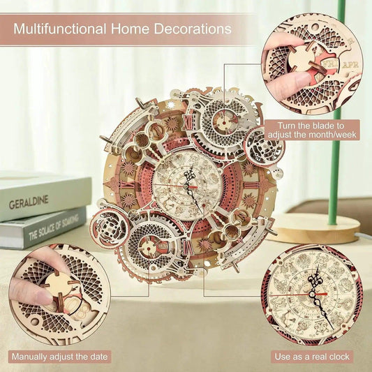  Robotime 3D Wooden Puzzle Wall Clock Kit Educational -  ToylandEU™