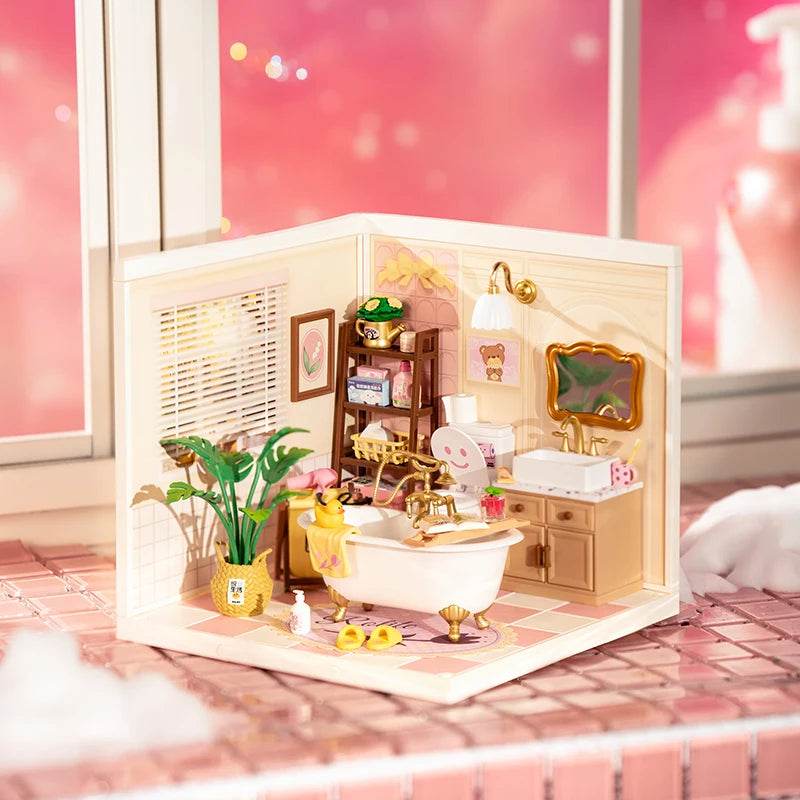 Robotime DIY Miniature Dollhouse Kit with Accessories Model Supply Store Kit with LED to Build Decent Birthday Gift 3D Puzzle - ToylandEU