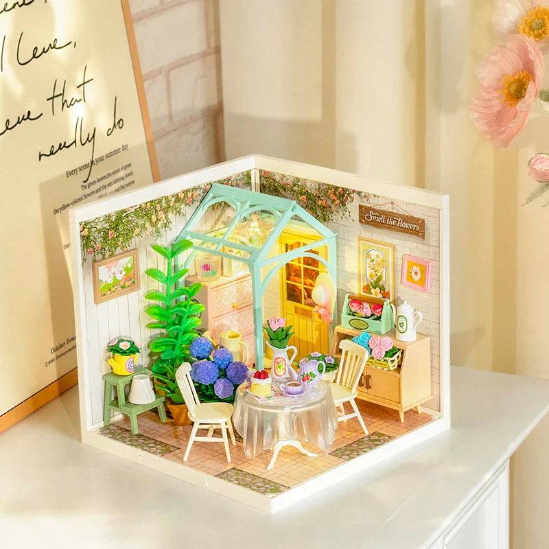 Robotime DIY Miniature Dollhouse Kit with Accessories Model Supply Store Kit with LED to Build Decent Birthday Gift 3D Puzzle - ToylandEU