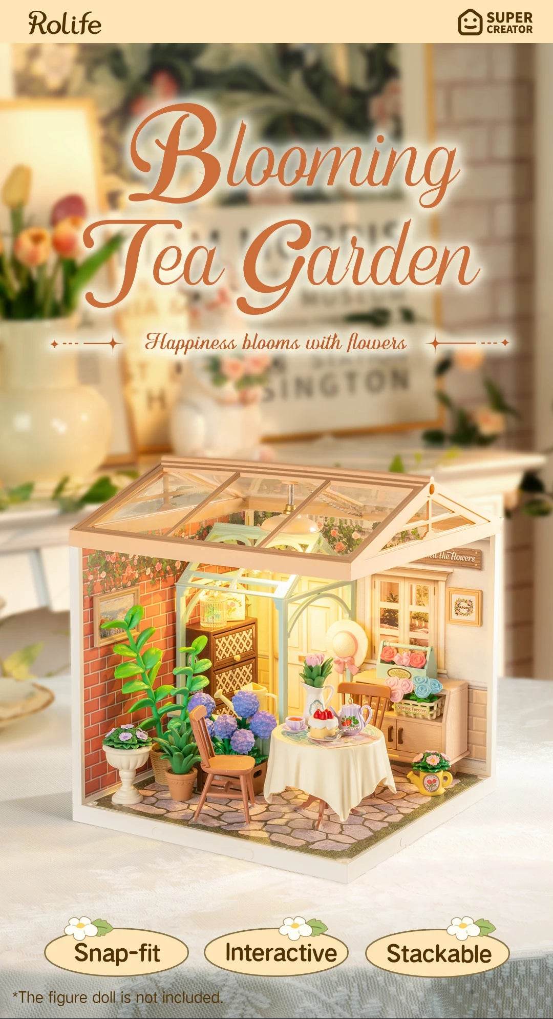 Robotime DIY Miniature Dollhouse Kit with Accessories Model Supply Store Kit with LED to Build Decent Birthday Gift 3D Puzzle - ToylandEU