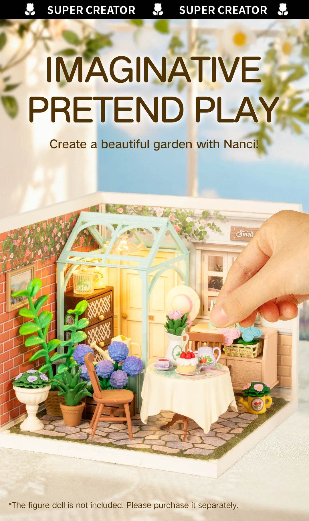 Robotime DIY Miniature Dollhouse Kit with Accessories Model Supply Store Kit with LED to Build Decent Birthday Gift 3D Puzzle - ToylandEU