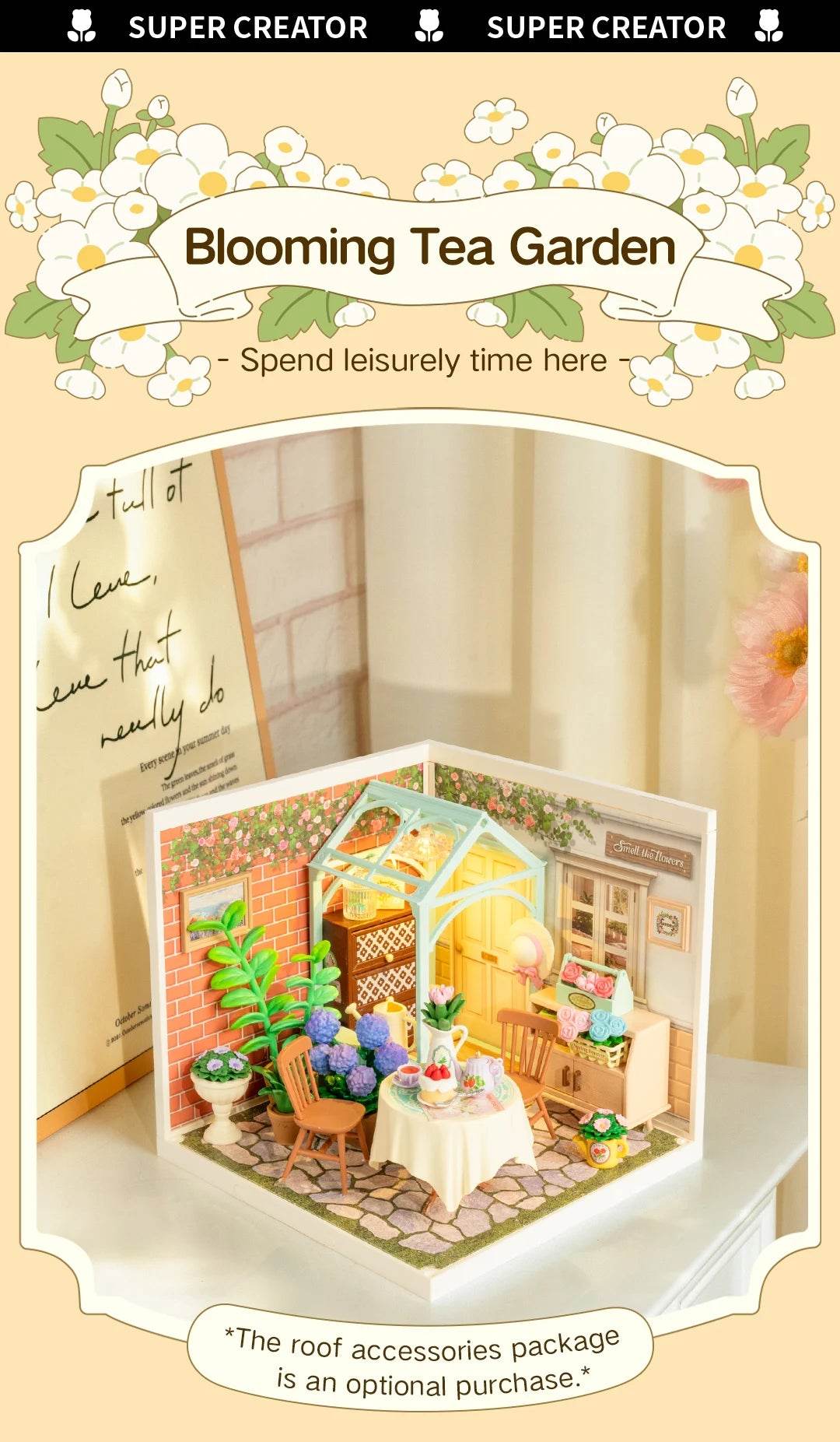 Robotime DIY Miniature Dollhouse Kit with Accessories Model Supply Store Kit with LED to Build Decent Birthday Gift 3D Puzzle - ToylandEU