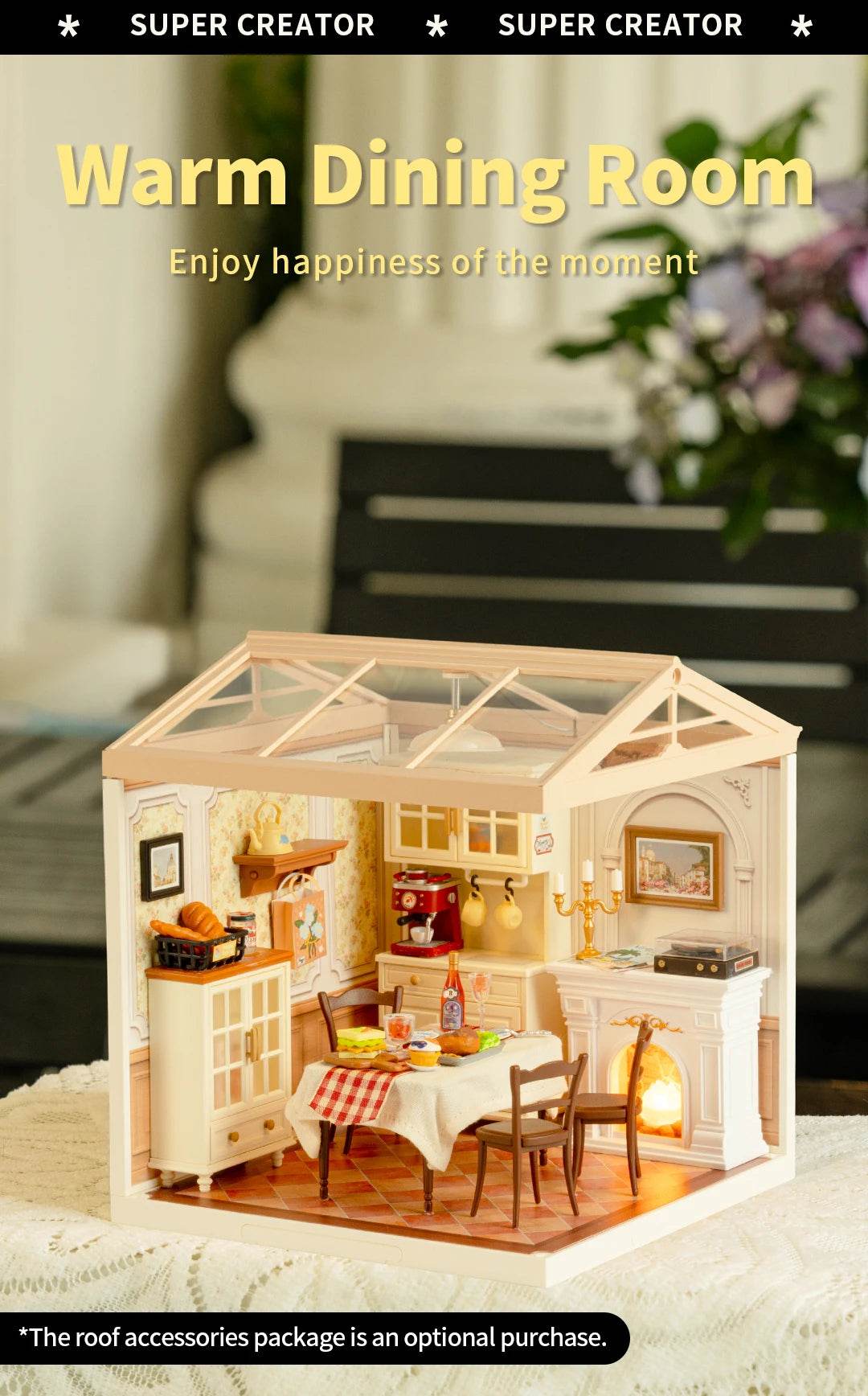 Robotime DIY Miniature Dollhouse Kit with Accessories Model Supply Store Kit with LED to Build Decent Birthday Gift 3D Puzzle - ToylandEU