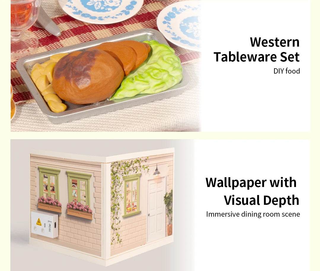 Robotime DIY Miniature Dollhouse Kit with Accessories Model Supply Store Kit with LED to Build Decent Birthday Gift 3D Puzzle - ToylandEU